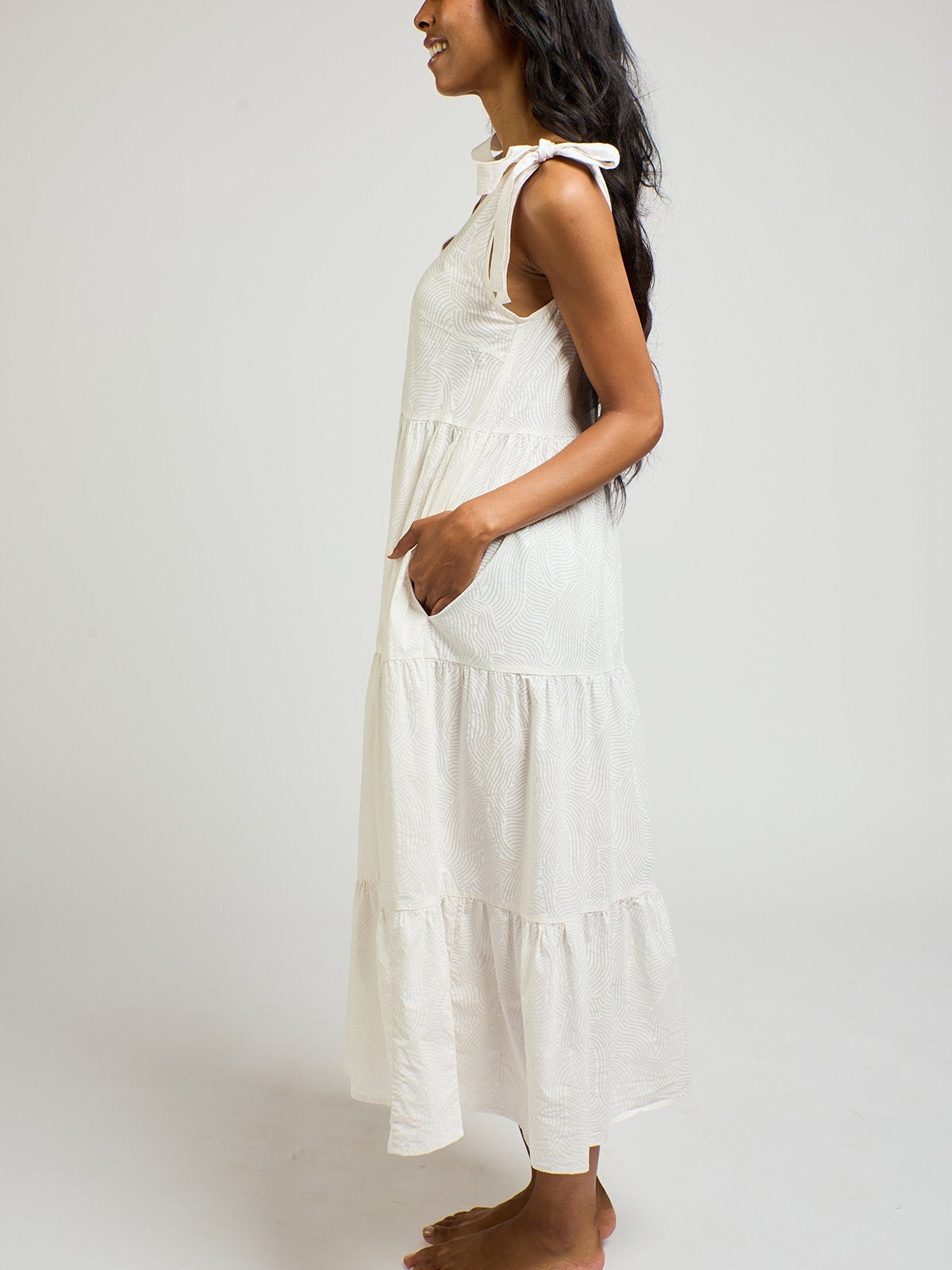 Lorelei Dress White Waves
