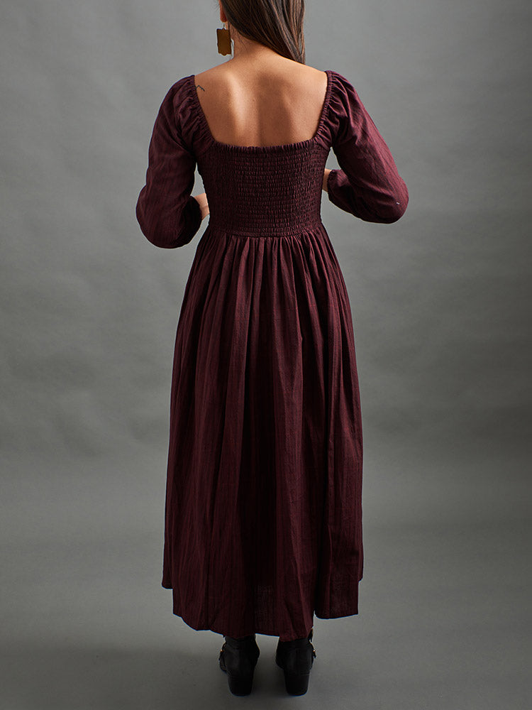 Hailee Smocked Midi Dress