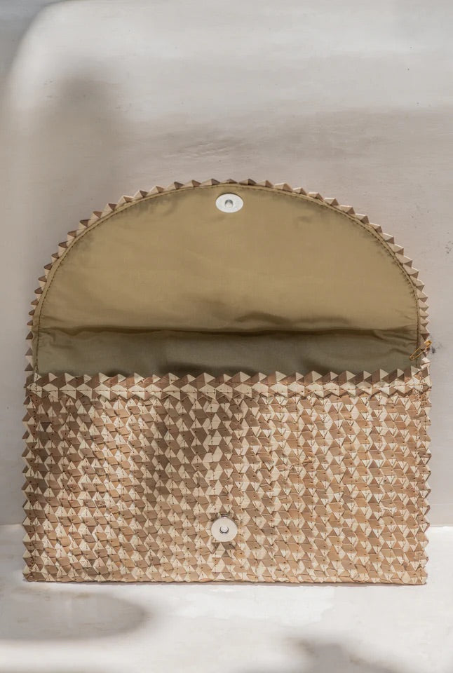 Ombre Rattan Clutch