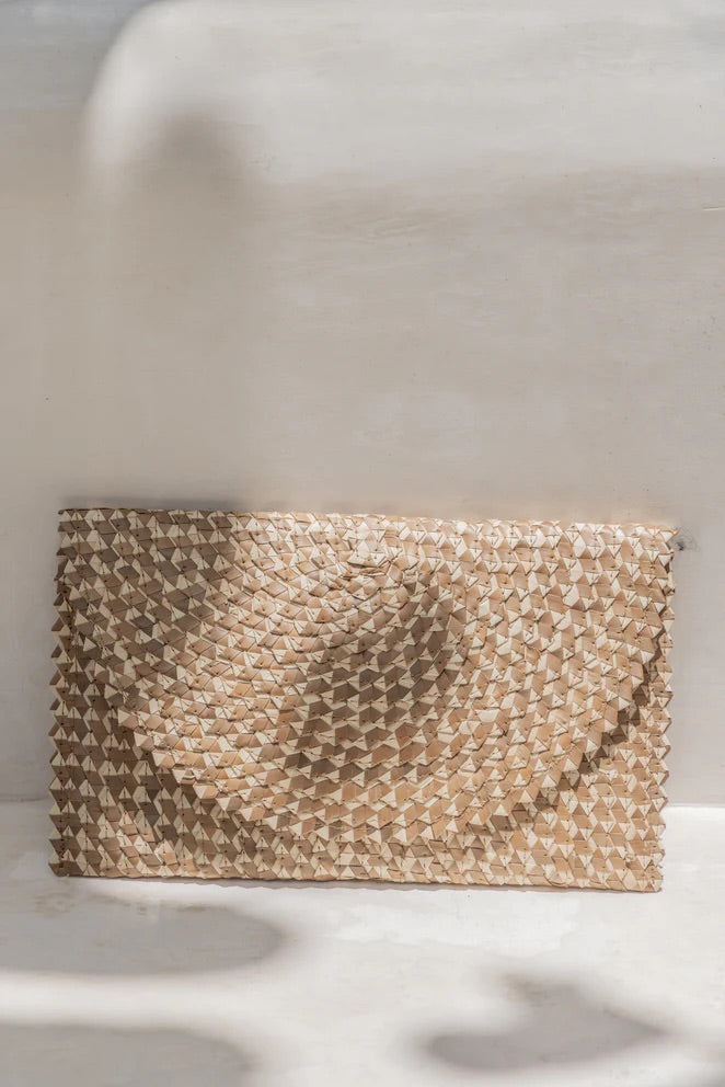 Ombre Rattan Clutch